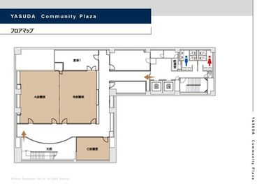 フロアマップ - 竹橋・大手町貸会議室（安田コミュニティープラザ） 竹橋・大手町貸会議室(安田コミュニティープラザ）C会議室の間取り図