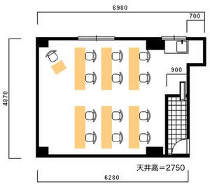 カリマ富山駅前店 富山駅の貸し会議室【カリマ富山駅前】の間取り図