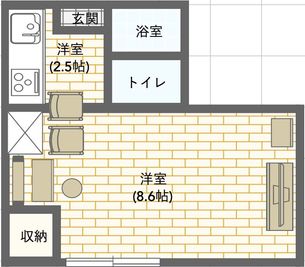 レッスンモード - JK Room 新宿三丁目 隠れサロン💅🏻施術ベットの間取り図