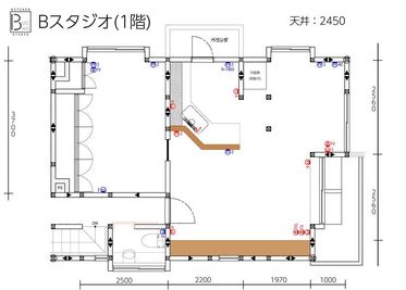 キッチンスタジオ ボーノ(BUONO) 【Ｂスタジオ】器やカトラリーのレンタル付きの間取り図