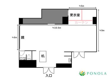 間取り図 - レンタルスタジオPONOLAの間取り図