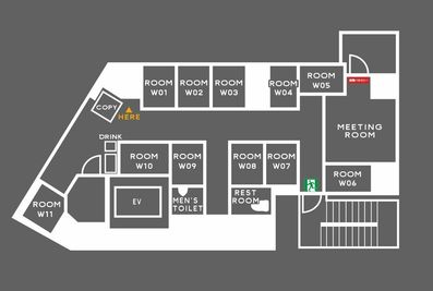 H¹T田町 ROOM W 01の間取り図