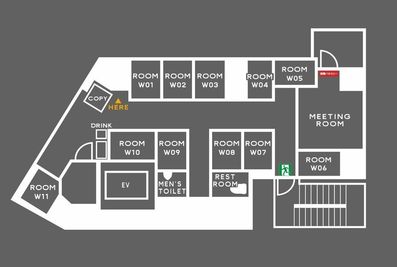 H¹T田町 ROOM W 02の間取り図