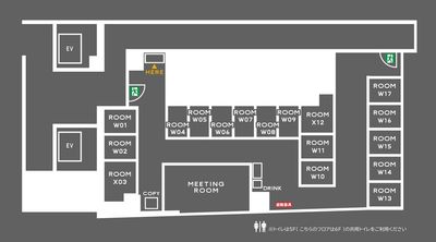 H¹T新宿三丁目 ROOM W 01の間取り図