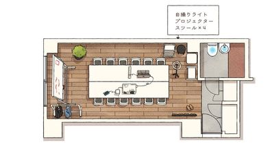 25㎡のシンプルな会議室です - いるか会議室栄店 いるか会議室　栄店の間取り図