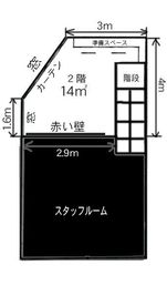 ２階　間取り - アルシオRCoスタジオ アルシオスタジオの間取り図