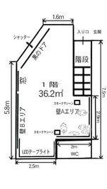 １階　間取り - アルシオRCoスタジオ アルシオスタジオの間取り図