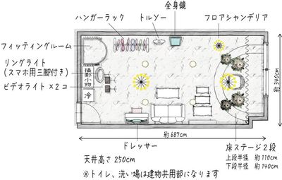 シンデレラフォトスタジオ　なんば シンデレラフォトスタジオ The Wedding なんばの間取り図