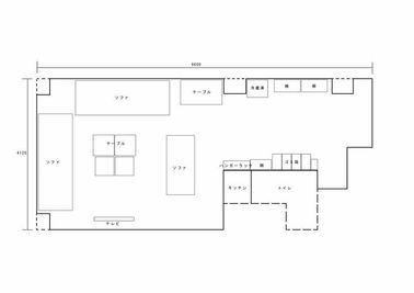 レンタルスペース -- B Bright 新宿御苑 -- パーティールームの間取り図