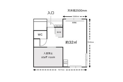 撮影スタジオ　ABstudio ABstudio写真撮影スタジオの間取り図