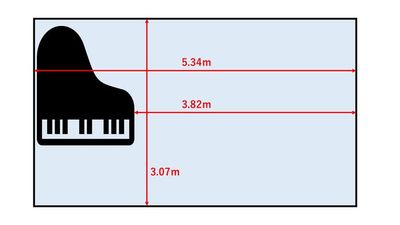 ピアノ・楽器演奏・早稲田スペース グランドピアノ常設のフリースペースの間取り図