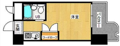 JK Room ビブレ西小倉B館 【角部屋】アクセントウォール、ホワイトボード、地上波テレビ👍７の間取り図