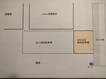 駐車場位置（厳守お願いします）
大型車不可 - レンタルスペースORANGE倉敷店 レンタルスペースORANGE倉敷店🎉の間取り図