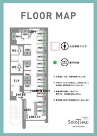 SoloTime 大宮駅前 ROOM OK01（1名用完全個室）の間取り図