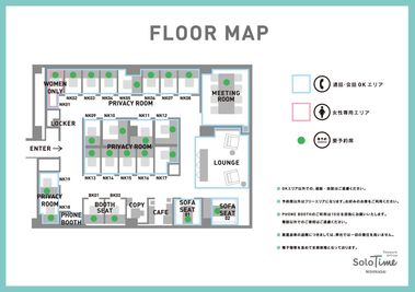 SoloTime 西葛西 BOOTH BK01（1名用オープン席）の間取り図