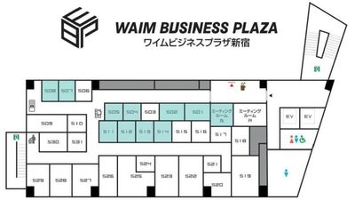 SoloTime 新宿西口（ワイムビジネスプラザ新宿内） MEETING ROOM B（4名用完全個室）の間取り図