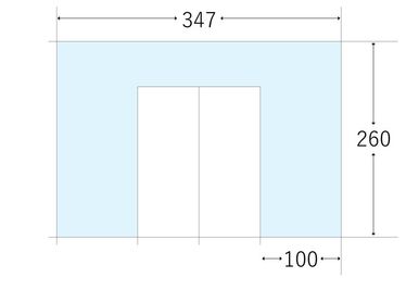 高さは約2.5mあり、天井までの距離も充分確保できます。 - ザッパ村コンテナ コンテナスペースＡの間取り図