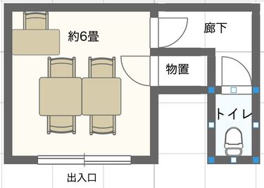 ポリススペース岡山 元交番（駐在所）だったスペースの間取り図