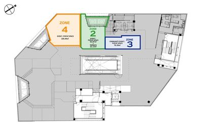 間取り図 - 東急プラザ表参道原宿5階　LOCUL 【ZONE②】東急プラザ表参道「オモカド」内イベントスペースの間取り図