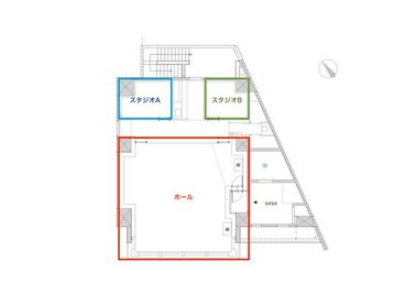 施設内図面 - Music Box Galet （ミュージックボックスガレ） MusicBoxGalet（ミュージックボックスガレ）【ホール】の間取り図