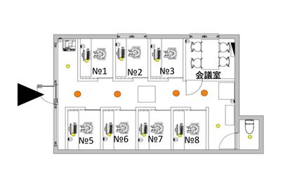 PRIVATEOFFICE十日市 多目的 コワーキング【8号室】の間取り図