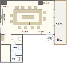 S&C会議室 《S&C会議室》神田・貸スペース・貸し会議室の間取り図