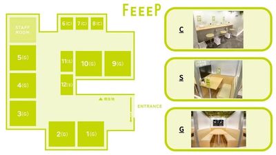 FEEEP渋谷駅前ビル店 【渋谷駅徒歩1分｜60名利用可】貸切/Wi-Fi/電源/モニターの間取り図