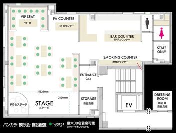 飲み会イベントの配置 - 北新地CRC 格安プランの間取り図