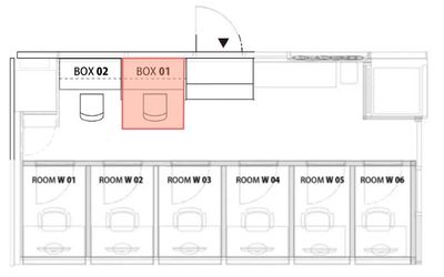 H¹T市川（サテライト型シェアオフィス） BOX 01(1名)の間取り図