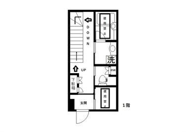 COCODE笹塚 【A号室】キッチン付きスペースの間取り図