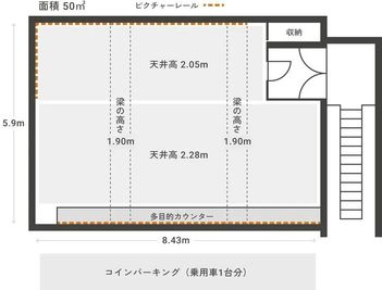 ギャラリーあるかぶる　レンタルスペース内の間取り図 - ギャラリーあるかぶる レンタルスペース　ギャラリーあるかぶるの間取り図