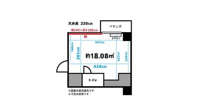 すむぞう神南スタジオ 神南スタジオ3の間取り図