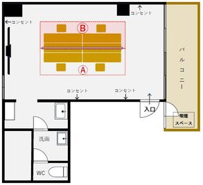 S&C会議室 《S&C会議室》神田・貸スペース・コワーキングスペースＢの間取り図