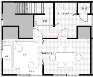 グリーンプレイス黒崎 グリーンプレイス黒崎　Room Ａ・Ｂの間取り図