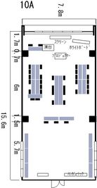 研修用の島型レイアウト - SMG/ 四ツ橋・近商ビル ＳＭＧ貸し会議室/近商ビル10階A室の間取り図