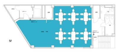 フロアプラン - Socket レンタルスペース Socket 5F貸会議室の間取り図