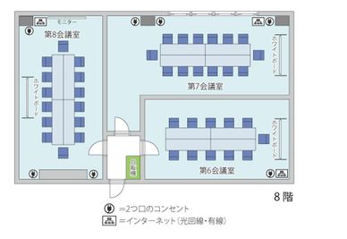 新横浜ホール【加瀬の貸し会議室】 第6会議室の間取り図