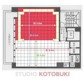 おおよその参考にご覧下さい - レンタルスペース　STUDIO KOTOBUKI ⛄️撮影もパーティーもOK！STUDIO KOTOBUKI💕の間取り図