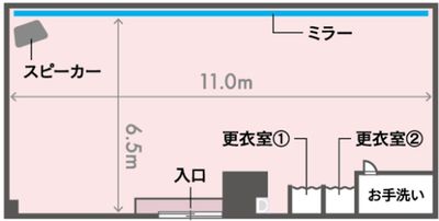 Studio BRIDGESの間取り図になります。 - Studio BRIDGES レンタルスタジオ / レンタルスペースの間取り図