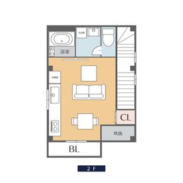 fuente方南町 2LDKデザイナーズスペースの間取り図