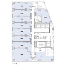 他のお部屋はオフィスのご入居者様がご利用中でございますので、共有廊下ではお静かにお願いいたします。 - GOBLIN.赤坂店 -LIBRARY-の間取り図