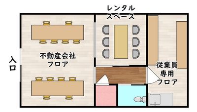 不動産会社店舗内にある１室です - ライオンズ102の間取り図