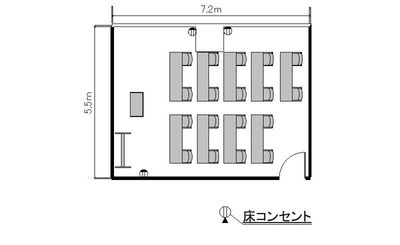 x(閉鎖)TKP神田駅前ビジネスセンター ミーティングルーム5Dの間取り図