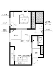 スタジオ内間取り図 - Studio teto. 【ペットOK】鶴見緑地から徒歩1分！使い方自由のフォトスタジオの間取り図