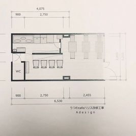 2人掛けテーブルは、自由に組合せ可能です。 - うつわcafeハリス レンタルスペースの間取り図