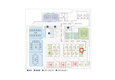 お部屋までの案内図です。 - relark大宮　貸し会議室 No.205オンライン会議室(１名用)の間取り図