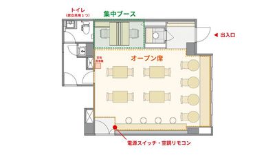 【SHAREPORT 綱島】 SHAREPORT 綱島 オープン席Aの間取り図