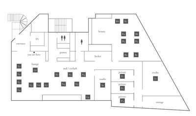 Qnoir青山 【占い専用】ラウンジスペース（1席）の間取り図