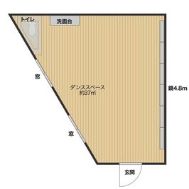 熊谷ダンススタジオ・ペレグリンの間取り図