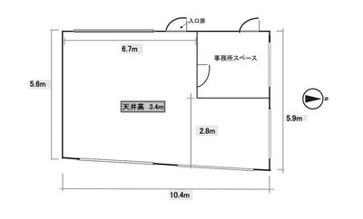 間取り図 - Atelier du Anne レンタルスペースの間取り図